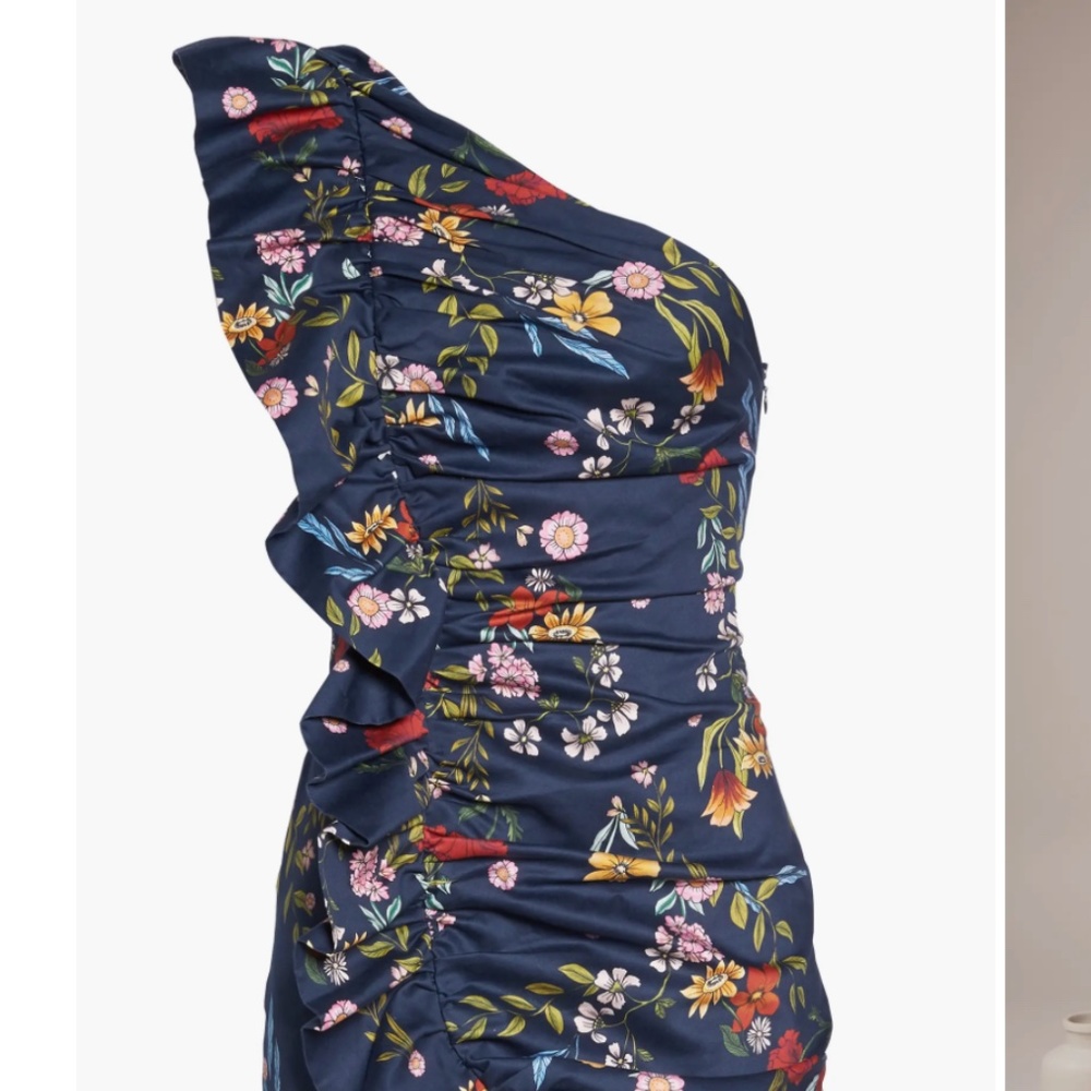 C/MEO No Matter One-Shoulder Ruffle Minidress AMPHORA - Picture 10 of 11